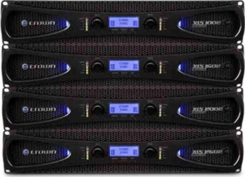 imageCrown XLS2002 2Channel Class D DriveCore Professional Power Amplifier with DSP Band Pass Filters ampamp Peakx Limiters XLRRCA Inputs 650W at 4 Ohm PureBand Crossover System Black525Watts