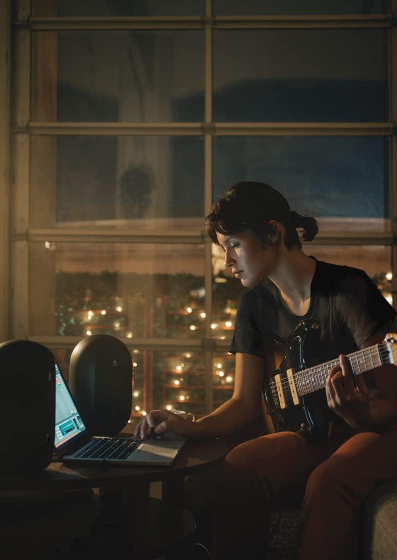 imageJBL Professional 1 Series 104BT Compact Desktop Reference Monitors with Bluetooth Black Sold as Pair 45inch SpeakerBlack