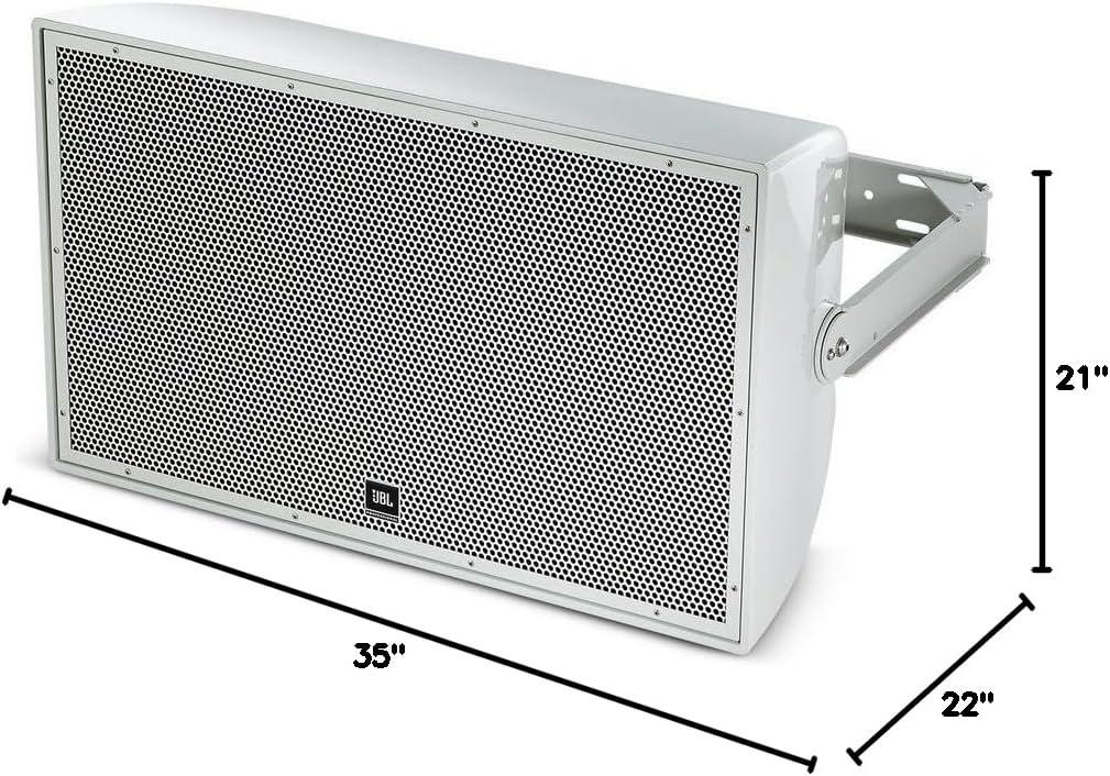 imageJBL Professional AW566 High Power 2Way All Weather Loudspeaker with 15Inch LF ampamp Rotatable Horn WhiteWhite