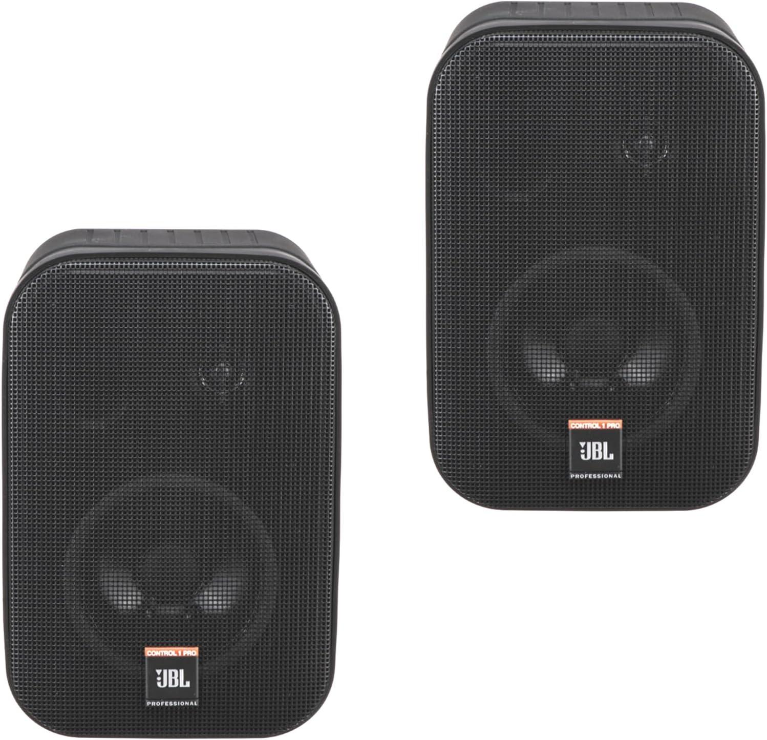 imageJBL Professional CSS1ST Compact 2Way High Performance 60 Watt 525 70V 8Ohm Compact Passive Satellite Bookshelf Speakers Home Theater Desktop Stereo Commercial Black Sold as Pair
