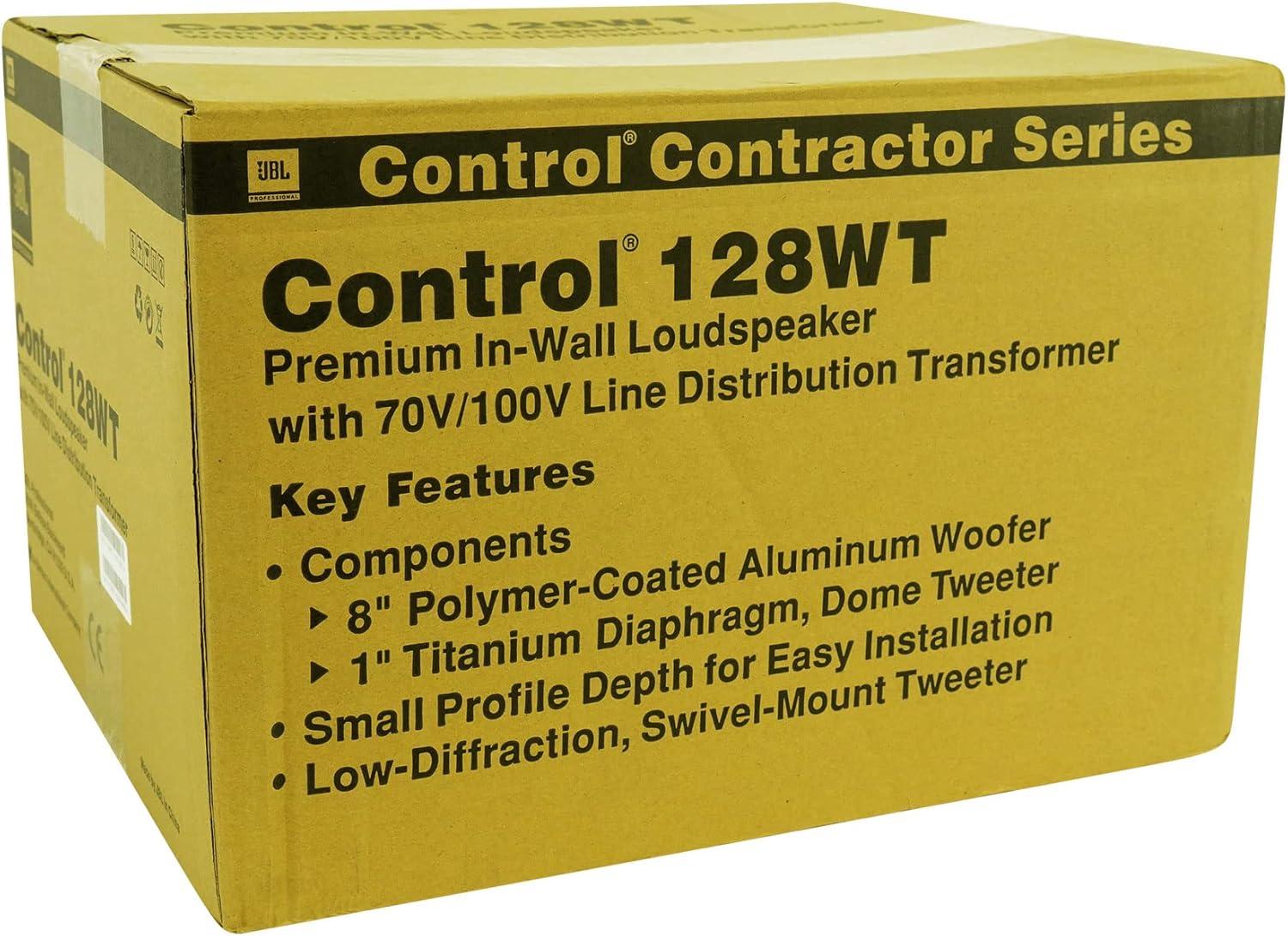 imageJBL Professional Control 128WT Premium InWall Loudspeaker with Transformer Taps Sold as Pair8Inch