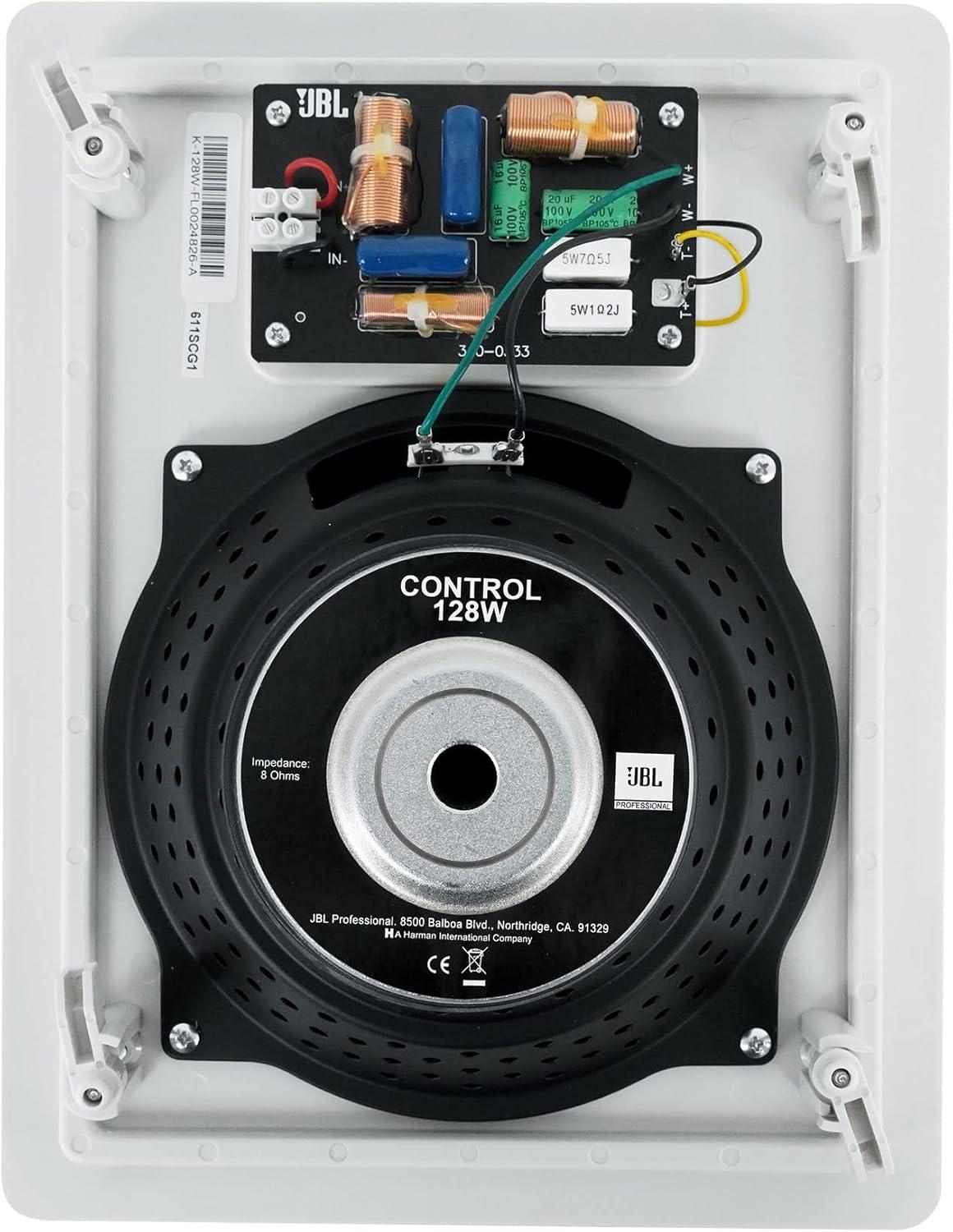 imageJBL Professional Control 128WT Premium InWall Loudspeaker with Transformer Taps Sold as Pair8Inch