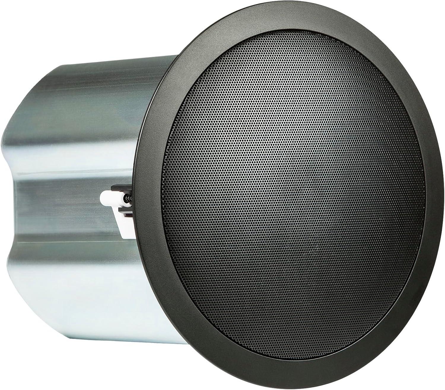 imageJBL Professional Control 12CT Compact 3Inch Full Range InCeiling Round Loudspeaker with Metal BackCan 70V or 8 Ohm Impedance Set of 2 Black Paintable GrillBlack