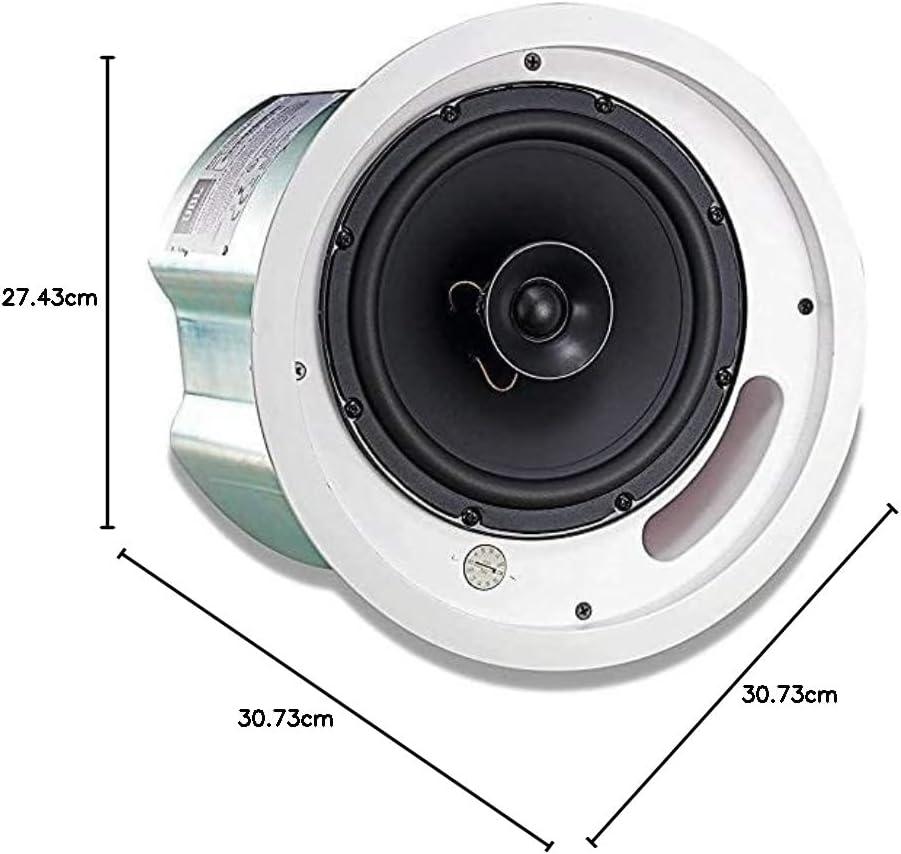 imageJBL Professional Control 12CT Compact 3Inch Full Range InCeiling Round Loudspeaker with Metal BackCan 70V or 8 Ohm Impedance Set of 2 Black Paintable GrillWhite