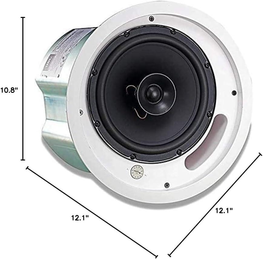 imageJBL Professional Control 12CT Compact 3Inch Full Range InCeiling Round Loudspeaker with Metal BackCan 70V or 8 Ohm Impedance Set of 2 Black Paintable GrillWhite