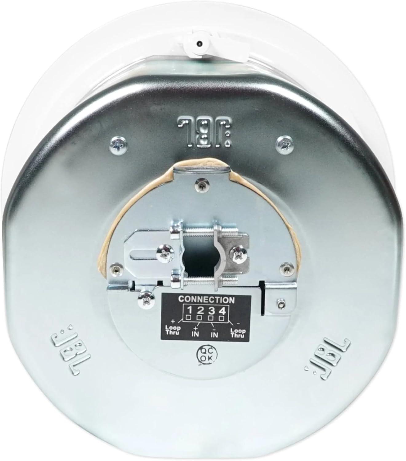 imageJBL Professional Control 12CT Compact 3Inch Full Range InCeiling Round Loudspeaker with Metal BackCan 70V or 8 Ohm Impedance Set of 2 Black Paintable GrillWhite