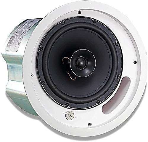 imageJBL Professional Control 12CT Compact 3Inch Full Range InCeiling Round Loudspeaker with Metal BackCan 70V or 8 Ohm Impedance Set of 2 Black Paintable GrillWhite