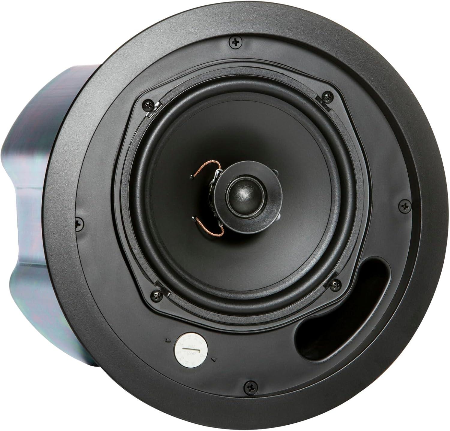 imageJBL Professional Control 12CT Compact 3Inch Full Range InCeiling Round Loudspeaker with Metal BackCan 70V or 8 Ohm Impedance Set of 2 Black Paintable GrillBlack