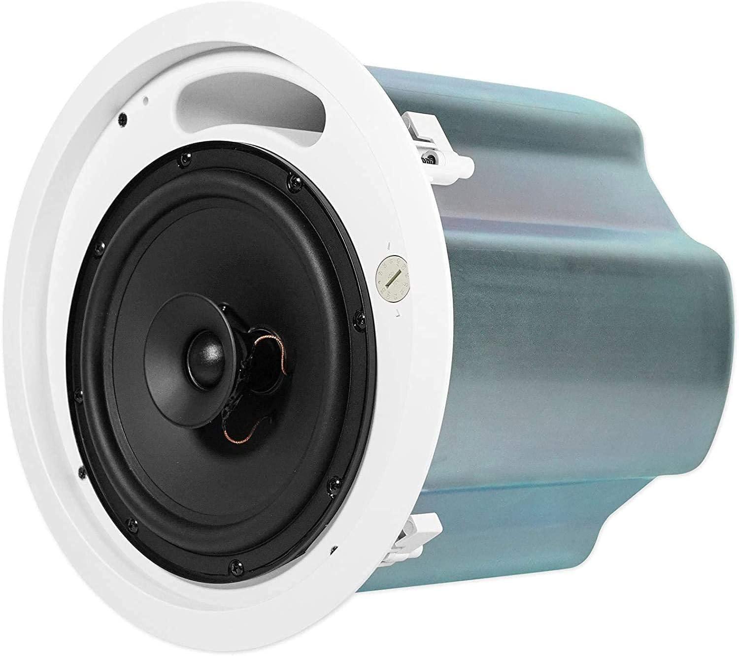 imageJBL Professional Control 12CT Compact 3Inch Full Range InCeiling Round Loudspeaker with Metal BackCan 70V or 8 Ohm Impedance Set of 2 Black Paintable GrillWhite