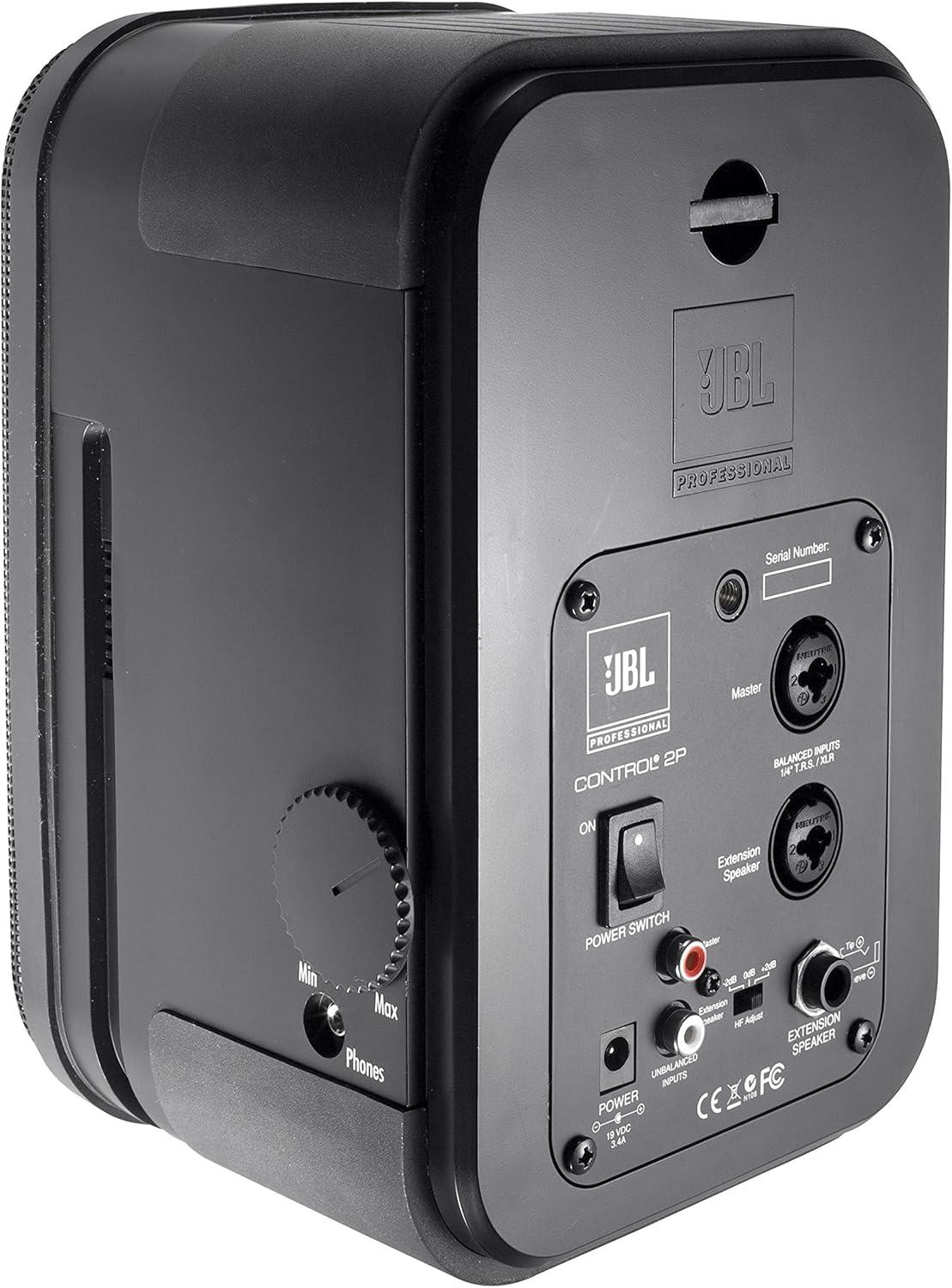 imageJBL Professional Control 2P Compact Powered Monitor Master and Extension Speakers C2PS Black 93quot x W 63quot x D 56quotMaster speaker