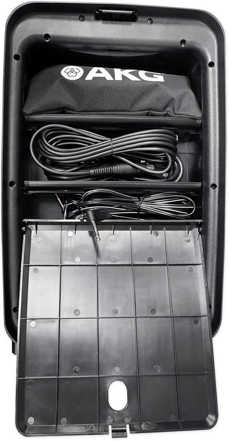 imageJBL Professional EON208P Portable AllinOne Dual Speaker 2way PA System with AKG Vocal Microphone 8Channel Mixer and Bluetooth BlackSpeaker