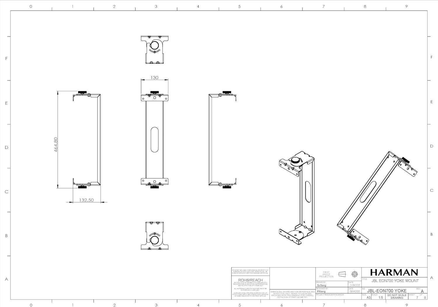 imageJBL Professional EON700 Series Universal Yoke Mount