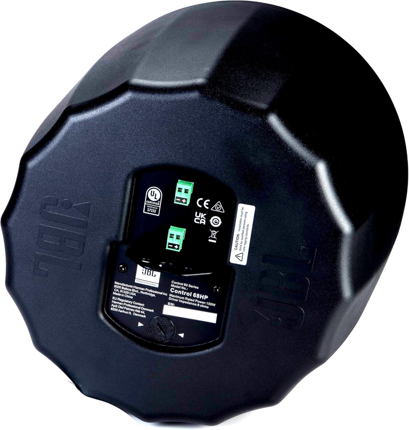 imageJBL Professional JBLC68HPWH HighPower TwoWay Pendant Loudspeaker Switchable Operation 8 Ohm or 70V One Pair WhiteBlack