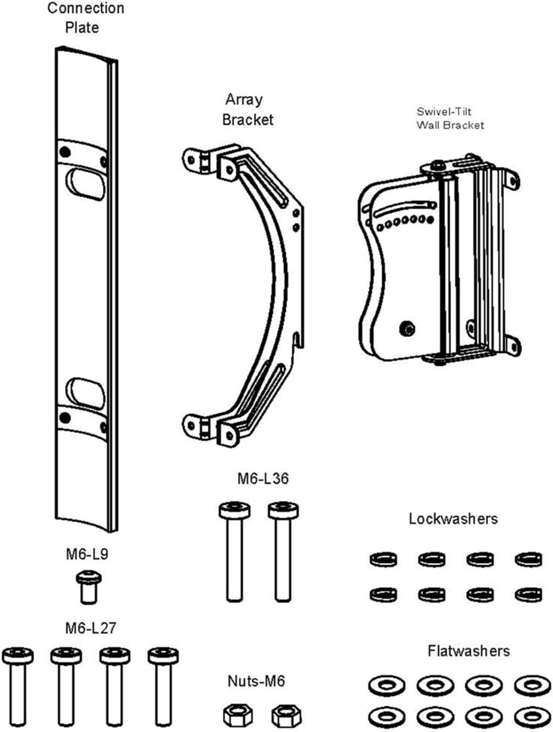 imageJBL Professional PRX ONE Install Bracket and Adapter Kit Wall Mount