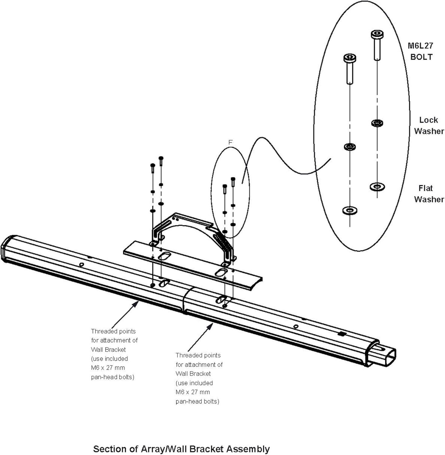 imageJBL Professional PRX ONE Install Bracket and Adapter Kit Wall Mount