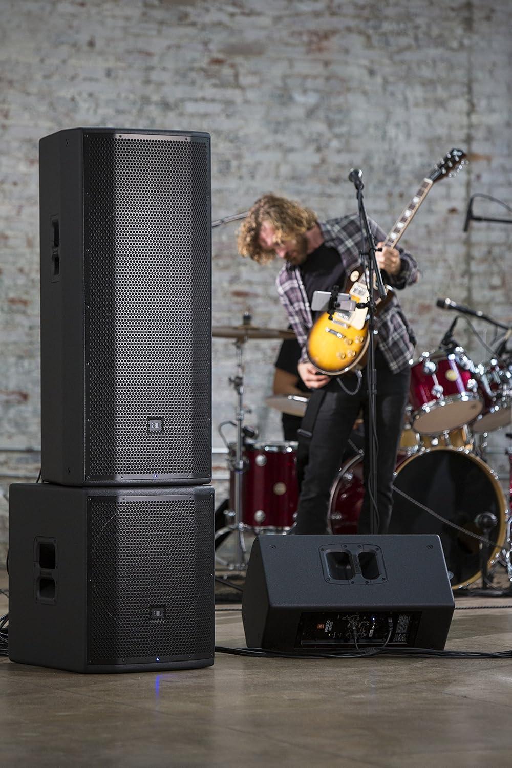 imageJBL Professional PRX825 Portable FullRange Speaker Dual 15 TwoWay BassReflex 1500Watt ClassD Amplifier WiFi App Control Black