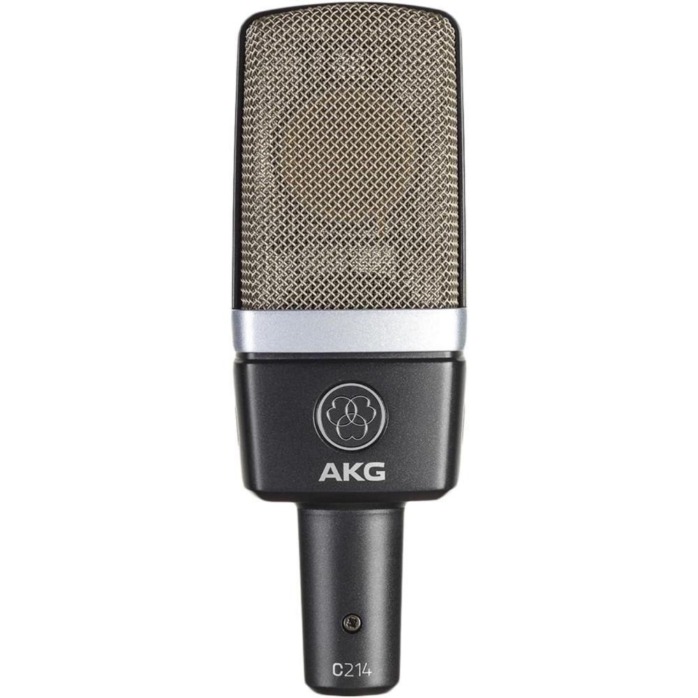 imageAKG Pro Audio C414XLS Pair Studio Grade Professional Large Diaphragm Dual Capsule MultiPattern Vocal ampamp Instrument Condenser Microphone with Aluminum Carrying Case XLR Connector Gray with GoldC214