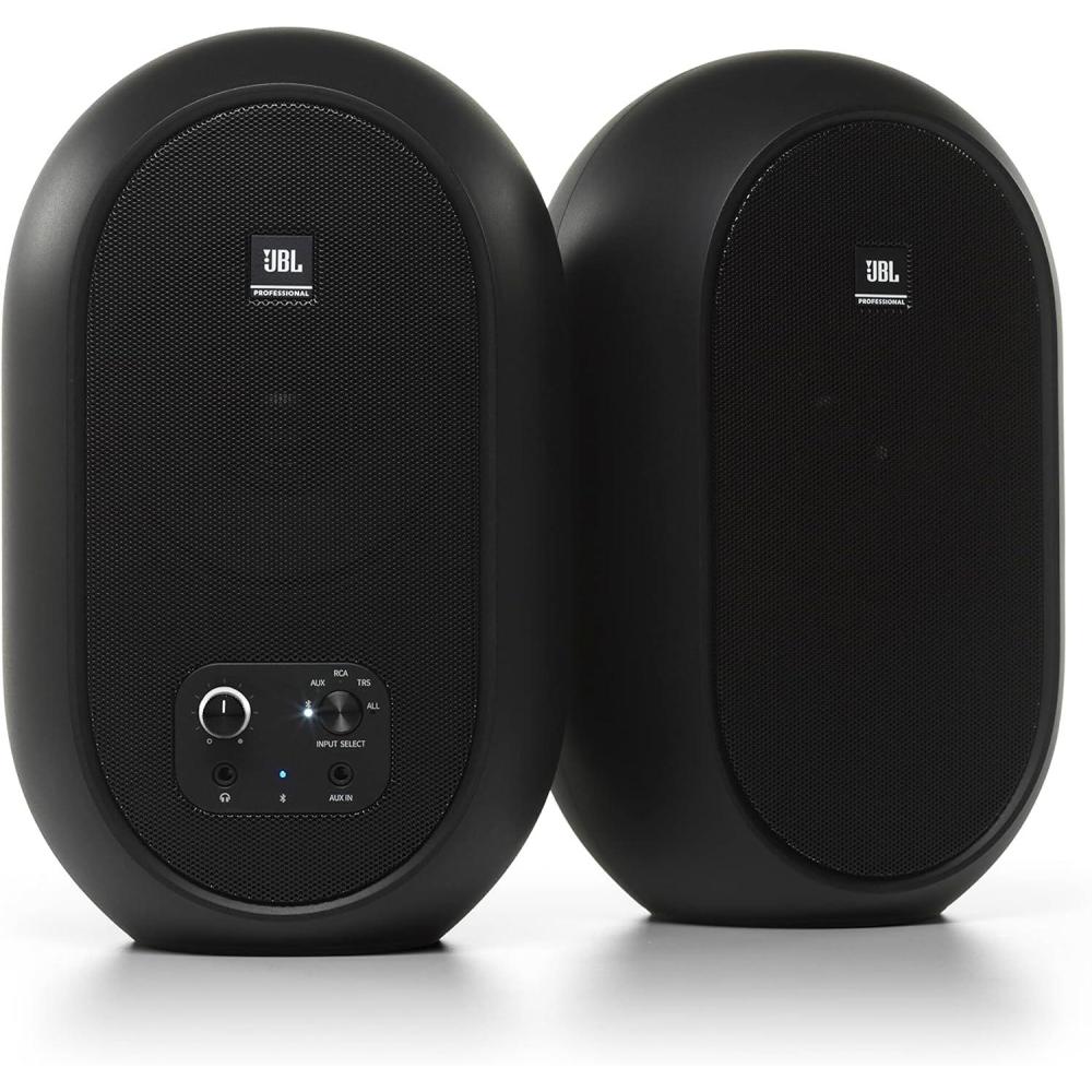 imageJBL Professional 1 Series 104BT Compact Desktop Reference Monitors with Bluetooth Black Sold as Pair 45inch SpeakerBlack