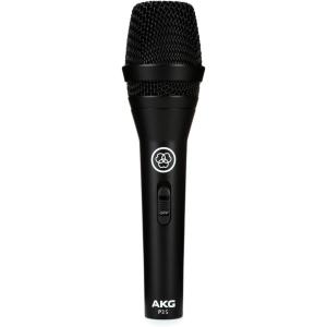 AKG Pro Audio P3S High-Performance Cardioid Dynamic Vocal Microphone with On/Off Switch, XLR Connector, Professional Studio & Live Performance Cardioid Mic for Live Vocals, and Recording, Black
