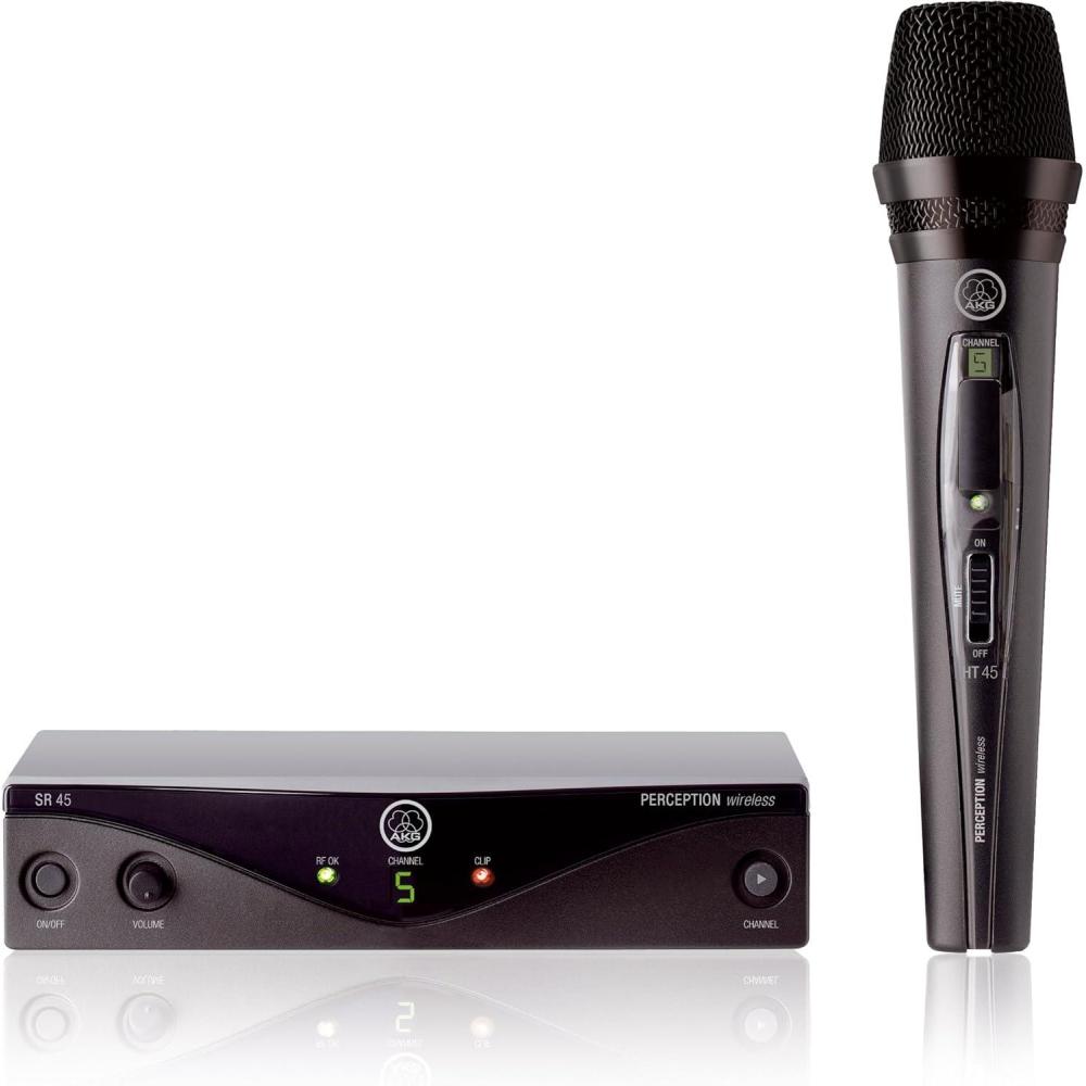 imageAKG Pro Audio Perception Wireless Microphone System with SR45 Stationary Receiver and PT45 Pocket Transmitter Vocal Set 3251H00010